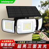 颖朗太阳能庭院灯户外感应灯家用室外防水大门壁灯人来高亮照明灯