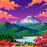 一毛商品漫画风格风景壁纸自动发货一分小商品壁纸