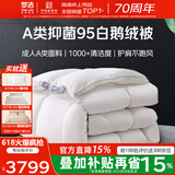 梦洁家纺[70周年]绒耀护肩分区95%白鹅绒冬被厚被248X248cm填充物约1150g