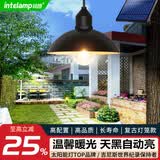 颖朗太阳能户外照明灯庭院吊灯农村用凉亭花架别墅室内阳台花园防水灯 【灯罩氛围款】暖光（无遥控）+3米线无接头