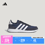 adidas RUN 60s 2.0复古休闲舒适跑步鞋男女阿迪达斯官方轻运动   牛仔蓝/白   40