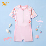 361°儿童泳衣女童女孩连体平角专业训练中大童游泳衣宝宝泳装
