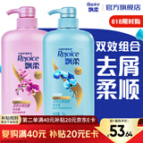 飘柔套装日常护理去屑清爽型1KG+水润洁顺型1KG洗发水去油