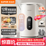 苏泊尔（SUPOR）1.7L显温度烧水壶304 不锈钢 多段调温保温 母婴冲奶粉电热水壶 恒温水壶 SW-17J85A【价保618】