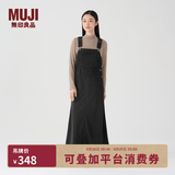 MUJI女式 灯芯绒 背带裙中长款连衣裙半身裙女秋款裙子美拉德BE10CC3A 深灰色 S （155/62A）