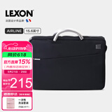 乐上（LEXON）手提包男15.6英寸笔记本包电脑包公事包时尚休闲公文包蓝黑色