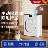 施诺格（SEXLOGER）德国E201壁挂式空气净化器除甲醛除烟味过滤家用除灰尘新风机除雾霾粉尘正负离子消毒机 宠物吸毛 JH-028主动降毛除味