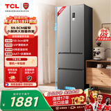 TCL405L法式多门冰箱超窄小户型精储家用电冰箱超薄风冷无霜一级能效双变频出租房R405V5-D 价保618
