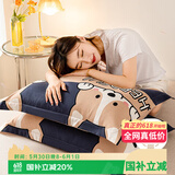 艾薇儿童枕头套水洗棉学生宿舍枕套74*48枕套一个 数码狗 48*74cm