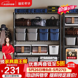 溢彩年华置物架落地货架多功能储物架阳台杂物收纳架【层高可调90cm】2398