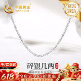 中国黄金碎银几两银项链女款2026新款锁骨链吊坠520送女朋友老婆生日礼物 【今/次日达】碎银几两项链