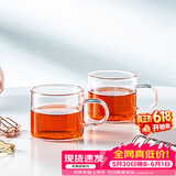忆壶茶（YIHUTEA）小茶杯玻璃喝水杯功夫茶具泡茶杯子玻璃杯男女办公室水杯主人茶碗 【升级加厚】品杯100ml2只