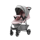 神马婴儿推车简易方便可坐可躺轻便宝宝车可折叠儿童加宽座位伞车SK9 粉色