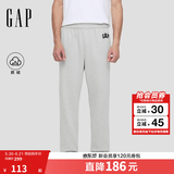 盖璞（GAP）男装春款抓绒松紧腰针织束脚裤运动裤长裤美版500382 灰色 L 美码  XL亚洲码185/105A 【偏大，拍小一码】