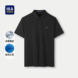HLA海澜之家短袖POLO衫男丝光棉简约翻领短袖男夏季