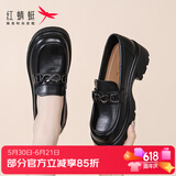 红蜻蜓单鞋女JK皮鞋女鞋日系洛丽塔厚底增高乐福鞋子女WTB152711黑色37