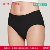 爱慕内裤女经典KiKi裤中腰三角裤轻薄净痕多色AM22100黑色