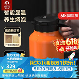 特美刻（TOMIC）户外茶壶老白茶闷茶壶家用大容量茶水分离泡茶壶普生日520礼物 【智能款】爱马士橙 1L