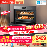 美的（Midea）蒸烤箱一体机嵌入式家用55L蒸烤炸炖四合一大容量蒸箱烤箱APP智控BS5055W 【行业之星】蒸烤炸一体机5055