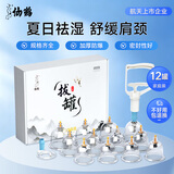 仙鹤真空拔罐器中医专用12罐家用套装拔火罐拔气罐抽气式拔罐加厚防爆