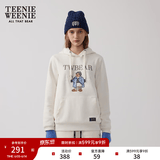 Teenie Weenie小熊秋冬装学院风蓝色T恤索罗娜加绒连帽卫衣套头衫 象牙白 S (160)