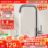 华帝（VATTI）冷热水厨房水龙头304不锈钢枪灰 洗菜盆洗菜池水槽适用 061101H