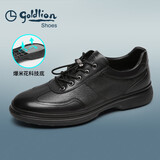 金利来（Goldlion）【断码清仓】男鞋爆米花科技百搭轻便休闲皮鞋G567430408AAA黑40