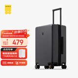 地平线8号（LEVEL8）行李箱密码拉杆箱男女托运大容量万向轮学生旅行者PC箱 24英寸灰