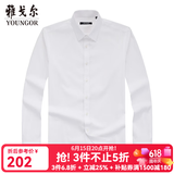 雅戈尔（YOUNGOR）长袖衬衫男DP免烫衬衫棉质面料抗皱易打理新品 GLDP109890BJA白色 42