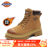 Dickies男士马丁靴高帮时尚男靴工装靴情侣靴男 土黄-加绒 40-男女款