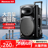 纽曼B12广场舞音响12英寸户外大音量蓝牙拉杆音箱大功率便携式移动演出k歌低音炮地摊摆摊喇叭双麦版