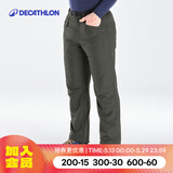 迪卡侬（DECATHLON）保暖抓绒户外徒步软壳裤男加厚加绒防风裤防风防泼水 NH100 军绿色 38