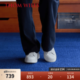 THOM WILLS内增高小白鞋男士经典白色板鞋百搭休闲鞋厚底春季透气商务男鞋 白色（鳄鱼纹尾）G942-1 （需比运动鞋选小一码购买） 40 /7码