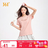 361°t恤衫女夏季新款潮流休闲宽松运动正肩上衣服短袖女装662629106-5