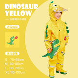 柠檬宝宝儿童防水雨衣卡通造型雨衣儿童斗篷雨披新品小学生男女童雨具 乐奇萌趣喷火龙【连体款】 L【请按主图尺码表选择】