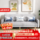 熊居 简约现代小户型沙发出租房北欧双人可折叠沙发床科技布艺沙发 浅灰色 三人位长170cm