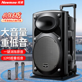 纽曼B12广场舞音响12英寸户外大音量蓝牙拉杆音箱大功率便携式移动演出k歌低音炮地摊摆摊喇叭双麦版