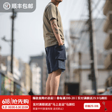马登工装美式P44针织短裤男大口袋运动五分卫裤阿美咔叽日系休闲裤夏 藏青色 2XL