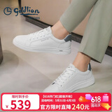 金利来（Goldlion）【春夏焕新】男鞋时尚个性板鞋舒适系带休闲鞋55323073920A白39