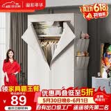 溢彩年华 简易衣柜便携组装钢架布衣柜卧室宿舍出租房挂衣架单人衣橱032WH