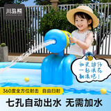 川岛熊儿童游泳池宝宝小孩室内外家用电动充气史迪仔周边玩具喷水枪