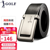 高尔夫（GOLF）头层牛皮男士皮带板扣腰带男商务休闲裤带礼盒装送男友父亲礼物