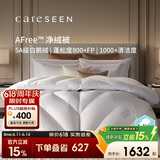 康尔馨AFree净绒被95羽绒被120S秋冬鹅绒被子绒重0.9斤150*210cm 白色