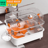 憨憨宠仓鼠笼大号别墅仓鼠笼子多层加高透明仓鼠窝套餐仓鼠用品 升级加高款丨超大号丨52*36*40cm丨双层尊享套装