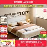 全友家居现代简约高箱储物收纳床主卧1.8米x2米双人大床家具政府补贴 【暖白色 | 高脚】单床 1.5x2米【爆款+性价比超高】