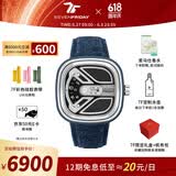 SEVENFRIDAY七个星期五M系列方盘皮带瑞表防水复古手表男自动机械表生日礼物 M1B/01