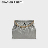 CHARLES&KEITH子母链条大容量流浪包托特包单肩斜挎包女包生日礼物CK2-40671449 【L号】Grey灰色 L