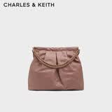 CHARLES&KEITH子母链条大容量流浪包托特包单肩斜挎包女包生日礼物CK2-40671449 【L号】CK2-40671539Mauve紫红色 L
