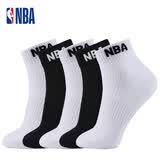 NBA短筒袜子男士夏季休闲运动短袜低帮舒适精梳棉跑步袜5双