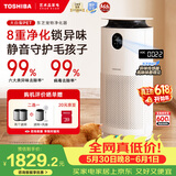东芝（TOSHIBA）空气净化器宠物净化器大白梨PET去毛除毛大风量除花粉过敏源除尘净化除螨消毒杀菌除味【价保618】